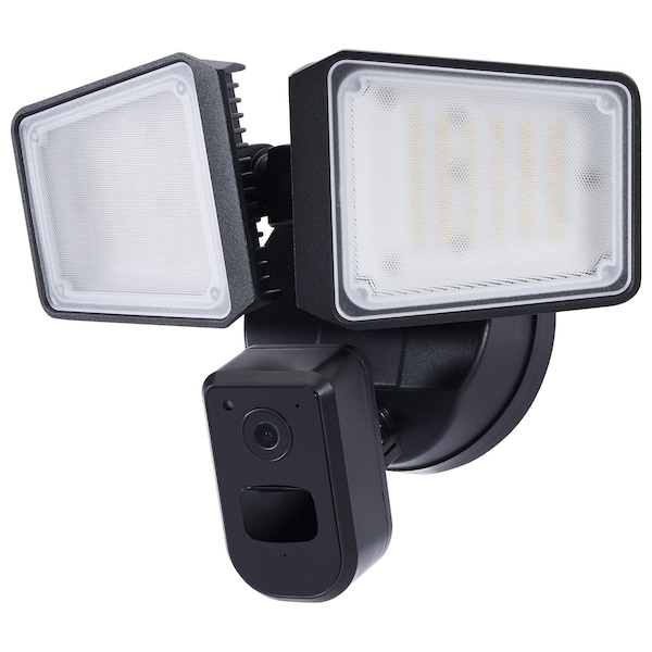 36W Rectangular Outdoor SMART Security Light W/Camera - Starfish Enabled - Tunable White - Black